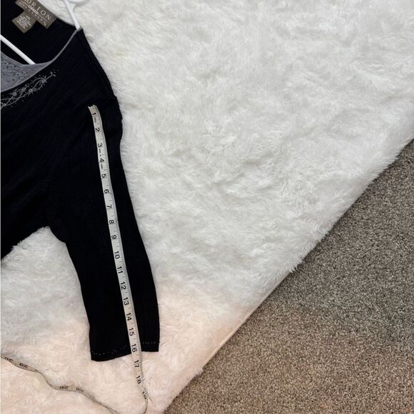 Norton McNaughton  Embroidered Silk Tank Cardigan Vtg Size PXL - Picture 9 of 9